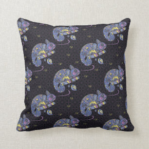 Coussin Lézard de Zentangle