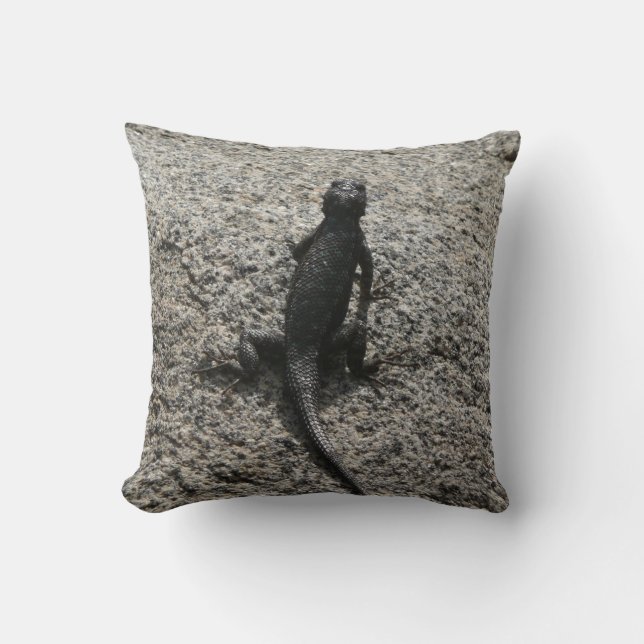Coussin Lézard noir (Recto)