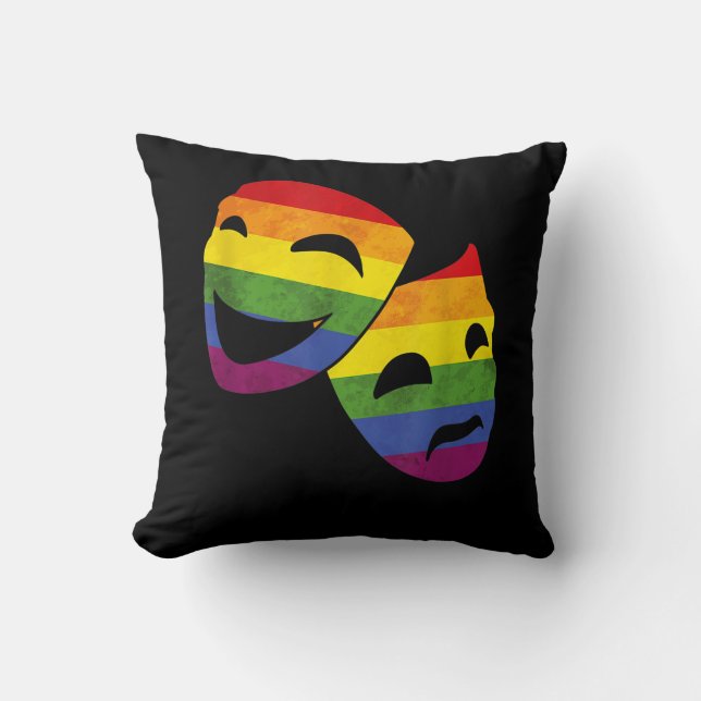 Coussin LGBT LGBTQ Queer Actor Actress Rainbow Theatrical (Recto)