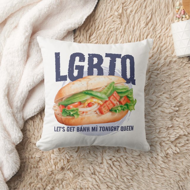 Coussin LGBTQ OBTENONS BÁNH Mø CE SOIR REINE (Couverture)