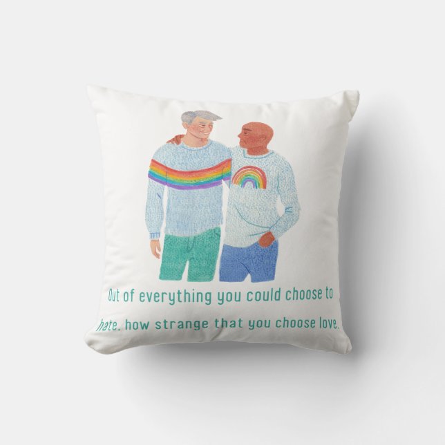 Coussin LGBTQ+ Pride Art (Recto)