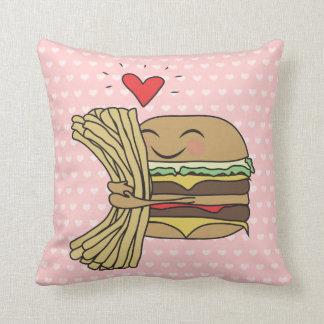 Coussin L'hamburger aime des fritures