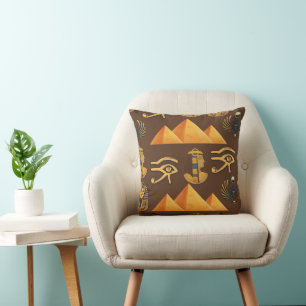 Coussin L'héritage de Pharaon : Motifs égyptiens antiques