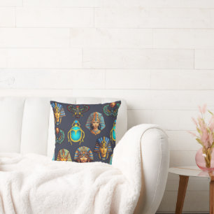 Coussin L'héritage de Pharaon : Motifs égyptiens antiques