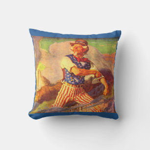 Coussin L'héroïque oncle Sam des années 1940 remonte sa ma