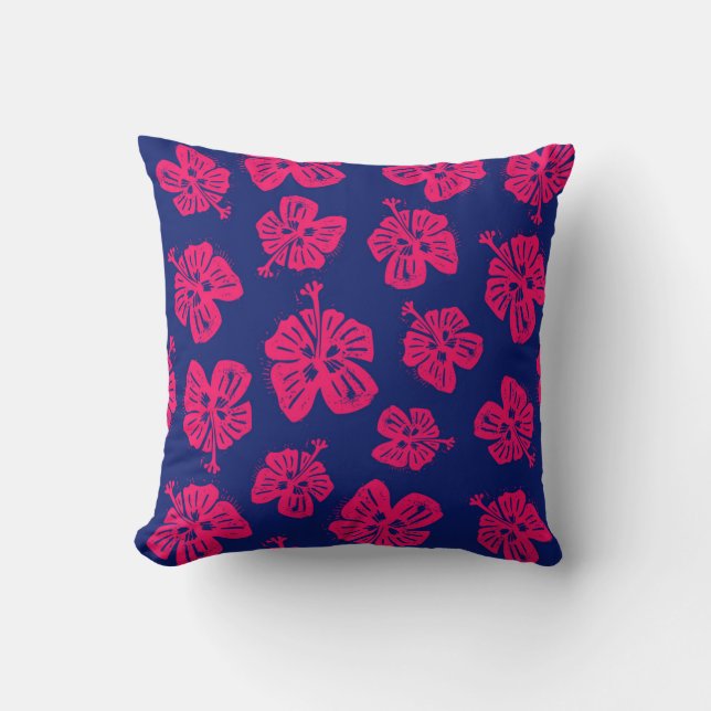 Coussin L'hibiscus tropical pour un peu de paradis chez so (Recto)