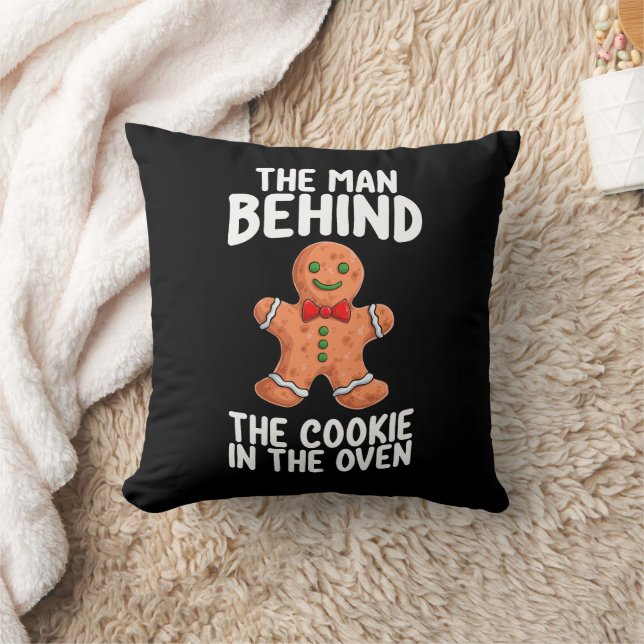 Coussin L'homme derrière le cookie dans le four Noël Pr (Couverture)
