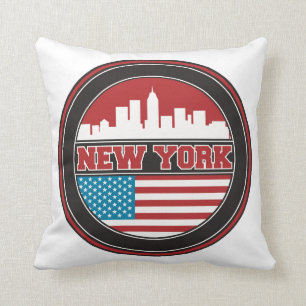 Coussin L'horizon   Etats-Unis de New York diminuent