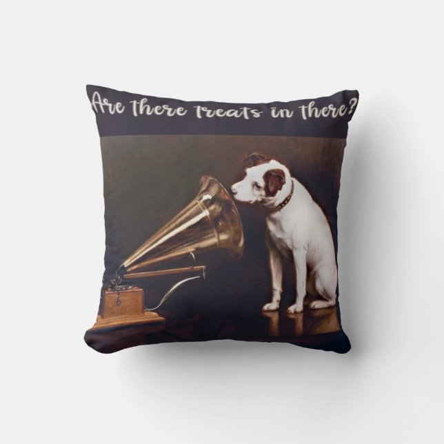 Coussin L'humour de son maître pour chien de voix (Recto)
