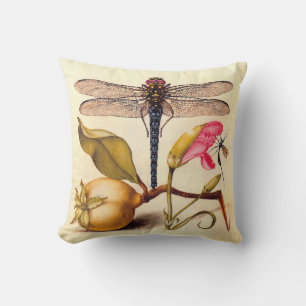 Coussin Libellule Botanique Nature Faune Hoefnagel Art