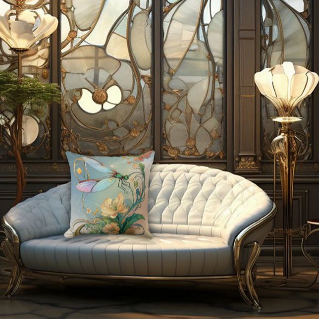 Coussin Libellule gracieuse Nouveauté intemporelle (Créateur téléchargé)