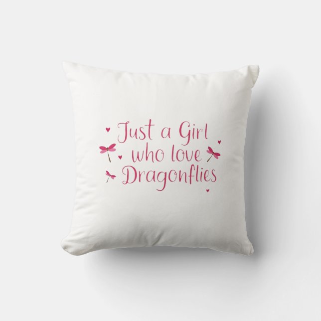 Coussin Libellule Juste Une Fille Qui Aime Les Libellules  (Recto)