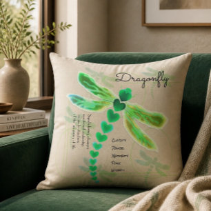 Coussin Libellule Kaki 20"x20"