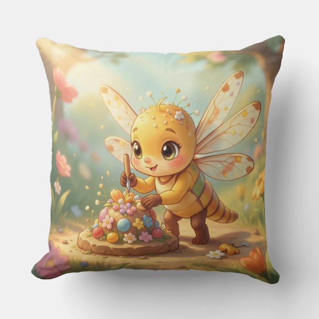 Coussin Libellule – Nectar d'étoile de la nuit silencieuse (Recto)