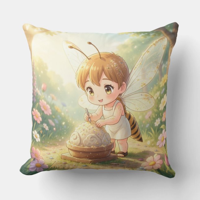 Coussin Libellule – Nectar stellaire de la nuit silencieus (Recto)