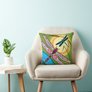 Coussin Libellules au-dessus de l'eau