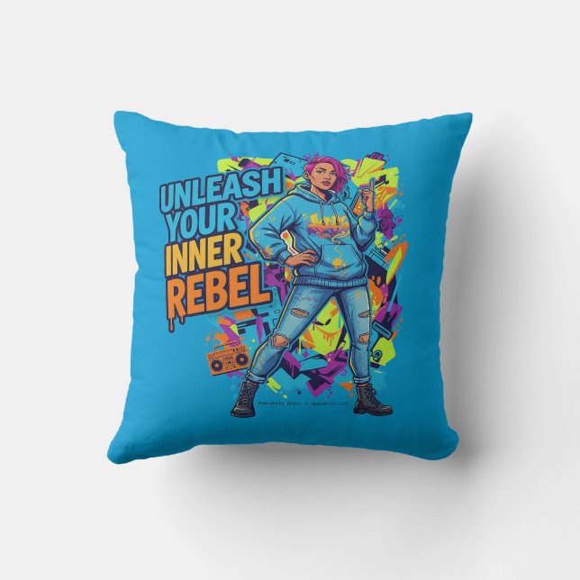 Coussin Libérez votre rebelle intérieur -  (Verso)