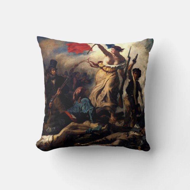 Coussin Liberté à la tête du peuple, Eugene Delacroix (Recto)