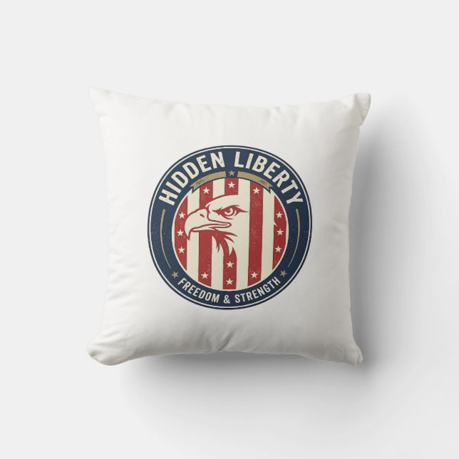 Coussin Liberté Cachée Patriotique Illusion Optique Patrio (Recto)