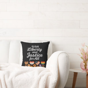 Coussin Liberté et justice pour tous pour la liberté de pr
