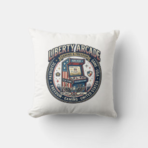 Coussin Liberty Arcade Patriotique Arcade Gamer US