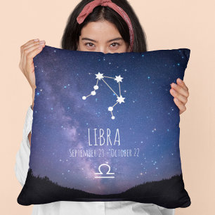 Coussin Libra   Constellation Zodiaque personnalisée