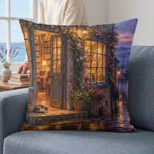 Librairie Cozy Harbor au crépuscule