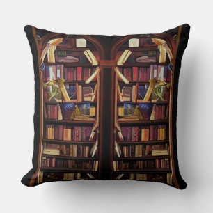 Coussin Librairie de livres