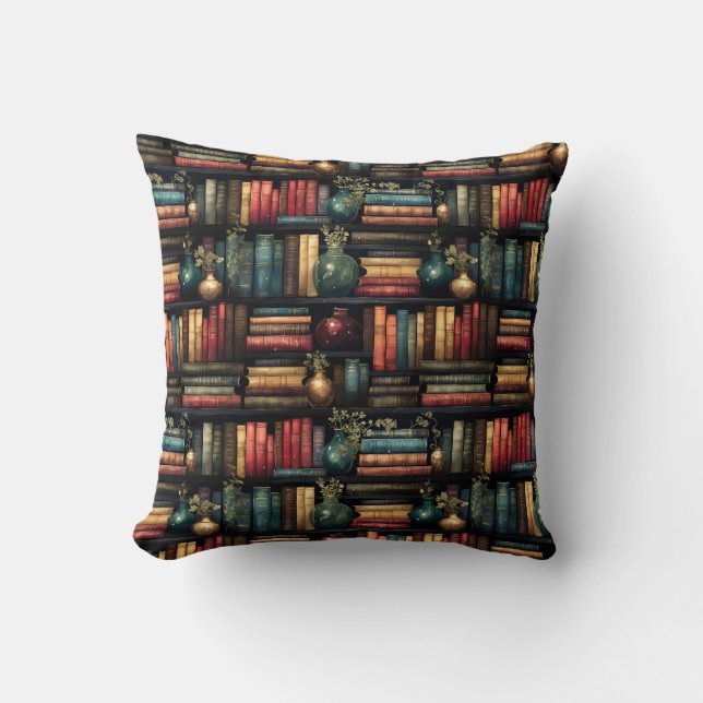 Coussin Librairie Librairie Bookworm Lecture Motif (Recto)
