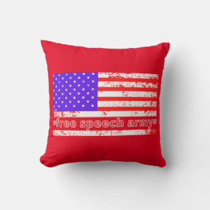 Coussin LIBRE DISCOURS ARMÉE en détresse édition drapeau a