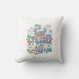 Coussin Licorne alimentée par les livres et les rêveries K