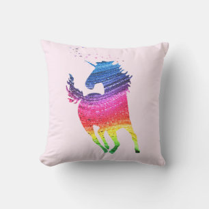 Coussin Licorne Arc-en-Ciel