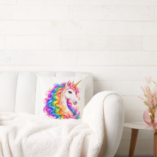 Coussin Licorne Arc-en-Ciel