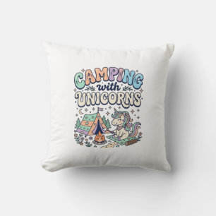 Coussin Licorne Camping avec Licorne Kawaii Autocollant et
