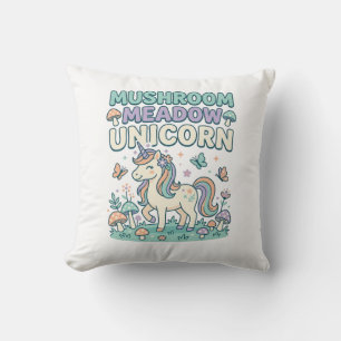 Coussin Licorne Champignon Prairie Licorne T-Shirt Mode De