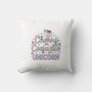 Coussin Licorne Cherry Coquette Licorne Original Zazzle De