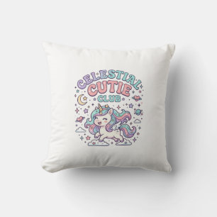 Coussin Licorne Club Céleste Mignon Rétro Produit G