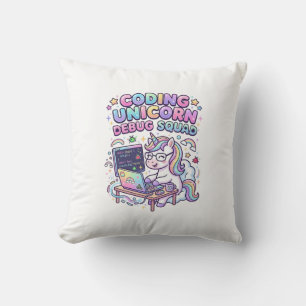 Coussin Licorne Coding Licorne Debug Squad Marché Charmeur