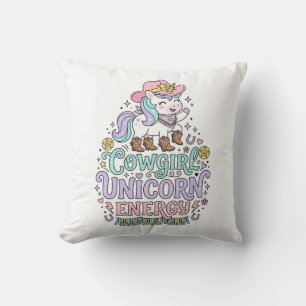 Coussin Licorne Cowgirl Licorne Énergie Mignon Produit Pas