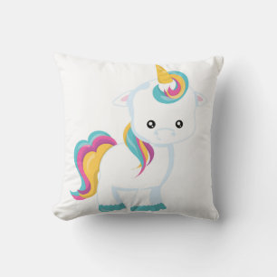 Coussin Licorne de bébé colorée mignonne
