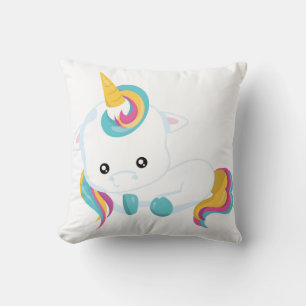 Coussin Licorne de bébé mignonne colorée