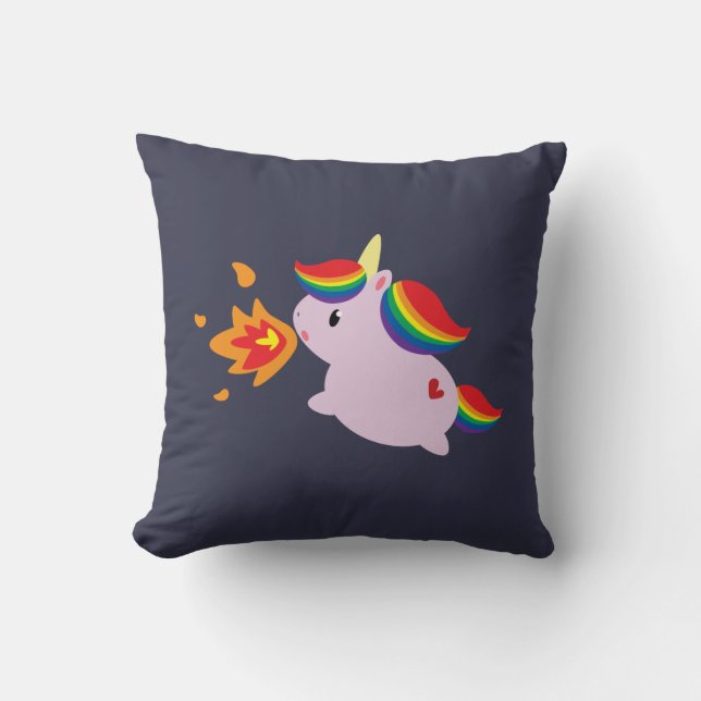 Coussin Licorne de Feu-Respiration (Recto)