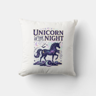 Coussin Licorne de la conception graphique de nuit Zazzle