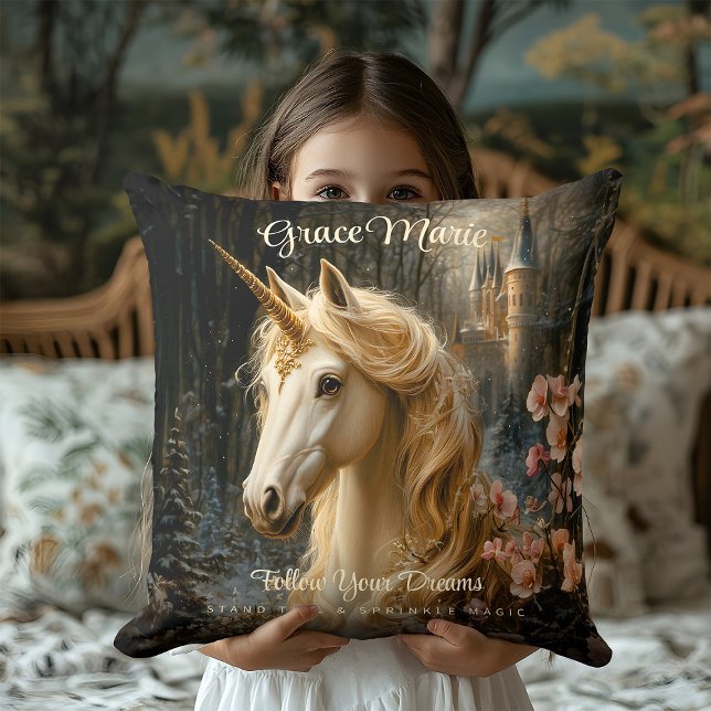 Coussin Licorne de la Forêt Enchantée | Château Doré (Créateur téléchargé)