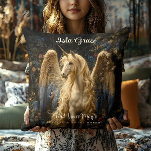 Coussin Licorne de Pégase vintage, licorne de fantasy en f