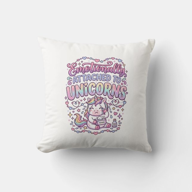 Coussin Licorne émotionnellement attachée aux originaux de (Recto)