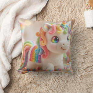 Coussin Licorne Guimauve et Rêve de Bonbons Pastel
