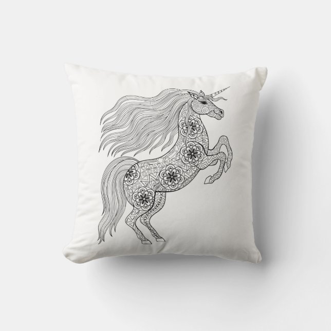Coussin Licorne magique inspirée (Recto)