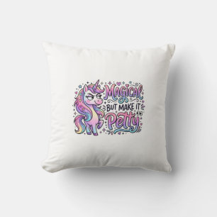 Coussin Licorne Magique mais Rendez-le Mesquin Idée Cadeau