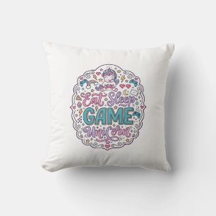 Coussin Licorne Manger Dormir Jeu Licorne Impression Ludiq